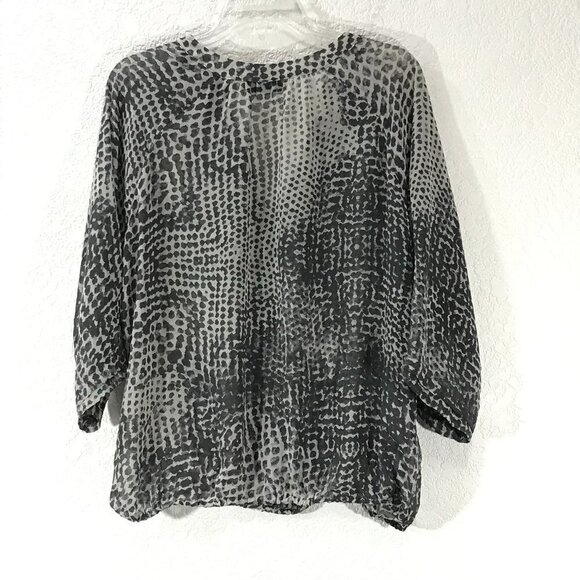 a.n.a. Sheer Animal Print Blouse 3/$18 - Picture 2 of 4